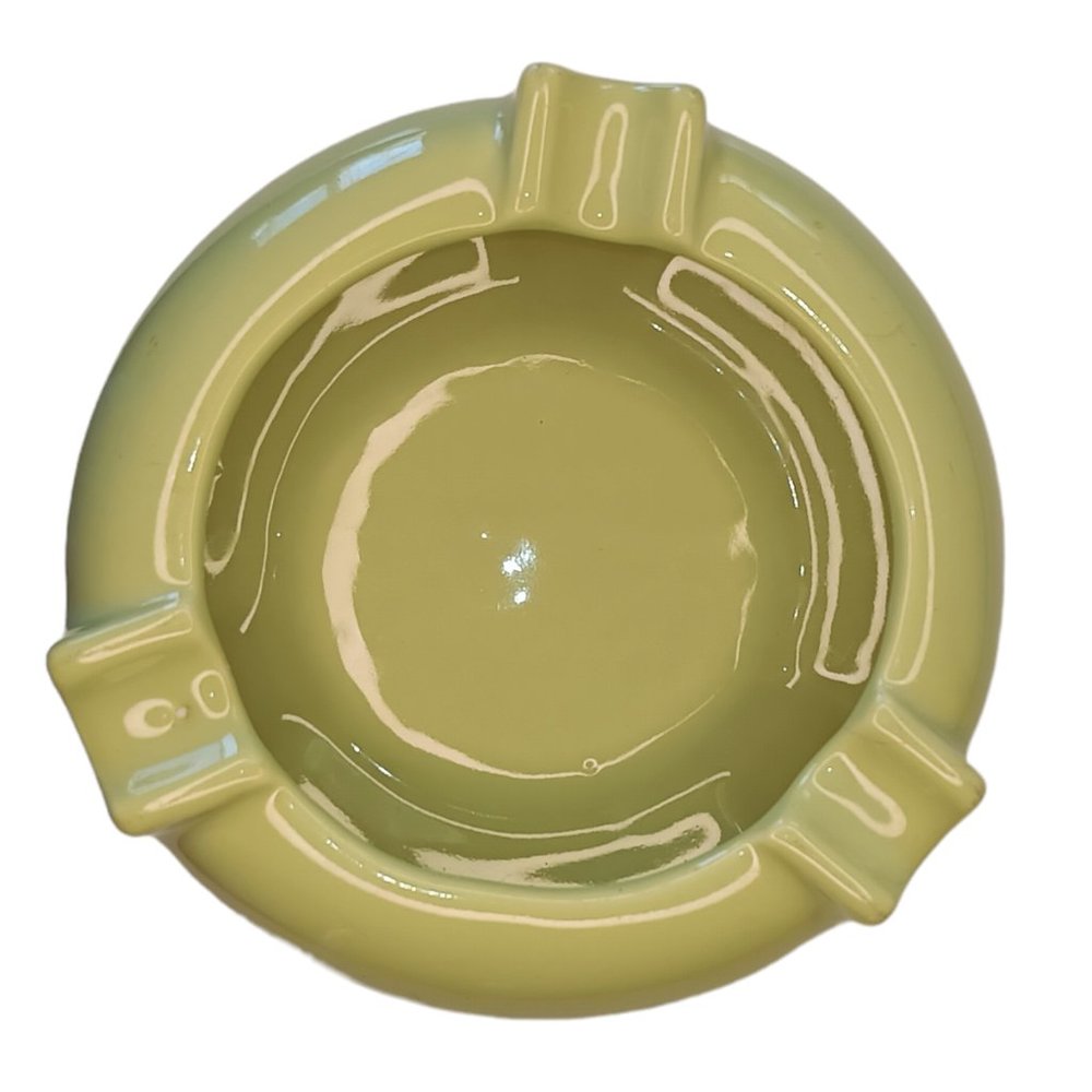 SOLD - Vintage Light Green Ceramic Ashtray Mid-century Modern - Picture 10 of 10